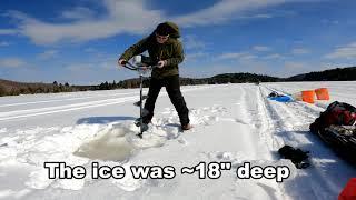 Winter Sampling Harp Lake, Dorset ON March 7 2023