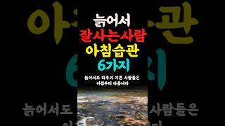 늙어서 잘사는 사람들의 아침습관 6가지 인생의지혜 삶의지혜 인생조언 명언 철학 노년의삶 인생명언 현실조언 위로 중년 노년  오디오북#인생명언#명언#중년인생#좋은글 #삶의지혜