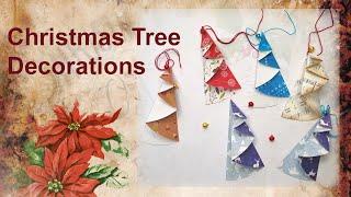 Christmas Crafts: Easy Paper Tree Decorations/Tags #christmascrafts #papercraft