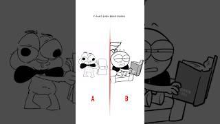 I Dont Wanna Go To School  A vs B (Animation Meme) #shorts