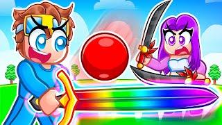 Nico vs Zoey in Roblox Blade Ball!