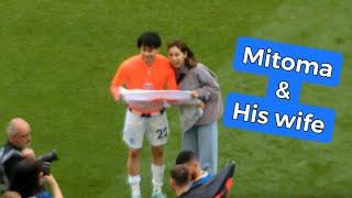 Brighton players' families including Mitoma and his wife thank Brighton fans 三笘薫の奥様 剱持クリア