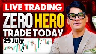 29 July zero hero live trading, bank nifty trading #optionstrading #trading #livetrading #fyers