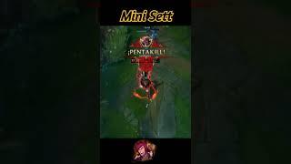 SETT PENTAKILL  | SETT 1 VS 5 | LEAGUE OF LEGENDS #Shorts