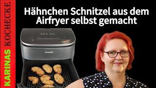 Airfryer Rezept selbst Panierte Mini Hähnchen Schnitzel saftig & lecker