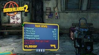 BORDERLANDS 2 : Rapid Infinity Legendary Pistol - Item Locations + Golden Key box opening