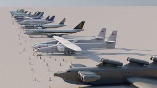 Top20 Largest Planes Size Comparison (3D)