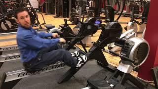 Stephen Legge demonstrates the Bodycraft Rowing Machine