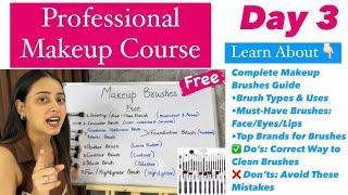 FREE PROFESSIONAL MAKEUP CLASS DAY 3|Complete Makeup Course| Online Makeup Course | मेकअप कोर्स |