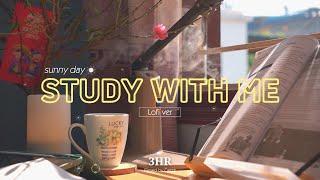 3-HOUR STUDY WITH ME | Relaxing Lo-Fi | Pomodoro 50/10 | Sunny Day - Spring 2024 