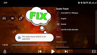 ️▶️This Audio Format EAC3 is not Supported - mx player | Solution | Fix Now