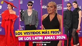 LOS VESTIDOS MÁS FEOS DE LOS LATIN AMAS 2024.