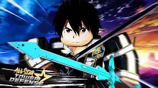 Lvl80 Kirito 6 Star has a GOD DAMAGE on All Star Tower Defense | Roblox