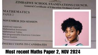 Zimsec November 2024, Maths Paper 2, Solutions for Section A