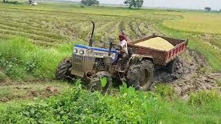 Swaraj 744 Fe  4wd Tractor Performance Mud||