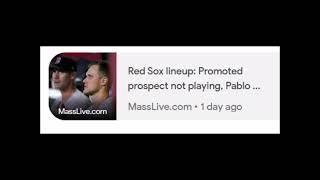 MassLive.com Red Sox lineup: Promoted prospect not playing, Pablo ...