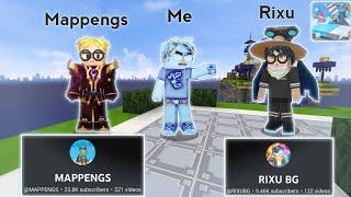 Playing Bed Wars With @MAPPENGS And @RIXUroblox  Epic Funny Moments  || Blockman Go ||