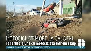 TRAGEDIE la Căuşeni. Un tânăr a murit pe loc, după ce s-a izbit cu motocicleta într-un stâlp