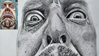 Realistic Funny Portrait Drawing With Pencil | Drawing Weird Face | Face Drawing | Portrait Drawing