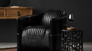 Spitfire Leather Chair - Nighthawk