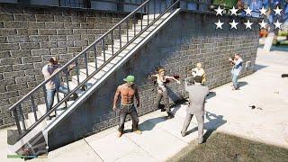 GTA 5 - Franklin, Michael and Trevor's Five Star Escape From The VAGOS HIDEOUT # 181