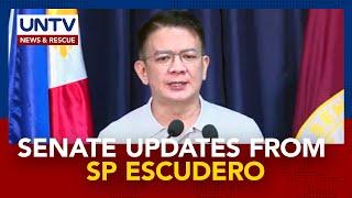 Senate President Francis Escudero gives update on pressing issues at Kapihan sa Senado