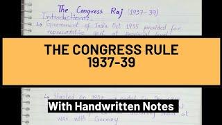 Congress Ministries 1937-39 || Indo-Pak History || Pre Partition History ||