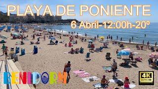 Benidorm - Playa de Poniente - 6 Abril 2025 - Costa Blanca - Alicante - España - Spain - 4K.