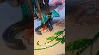 Embroidery with a sewing machine  #normalsewingmachine #freemotionembroidery #janome #embroidery