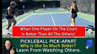 Pickleball! Is She That Good, Or, Are The Guys Not That Good? Watch And Find Out!