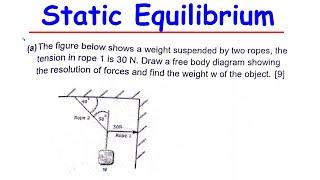 Static Equilibrium problem