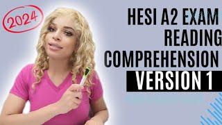 HESI A2 READING COMPREHENSION Version 1