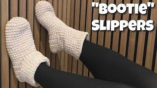 "BOOTIE Slippers" Bernat Yarn | How To Crochet Slippers For Beginners