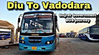 Diu to Vadodara Full Bus Journey / Luxury Coach Bus Journey in GSRTC