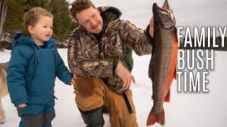 Family Camping Northern-Style, a Winter Camping & Ice Fishing Adventure with the Kids