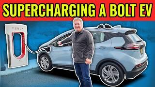 Charging A Chevrolet Bolt EV On A Tesla Supercharger