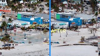 BEFORE AND AFTER: Hurricane Milton aftermath on Fort Myers Beach Beach