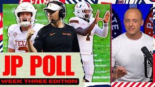 Josh Pate's Week 3 JP Poll - Tennessee Surges & Oregon Falls