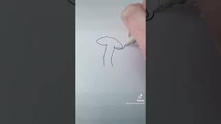 How to draw a cute mushroom tutorial