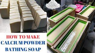 HOW TO MAKE CALCIUM CARBONATE BATHING SOAP. #calcium #calciumsoap #skincare