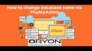 How to change database name via PhpMyAdmin