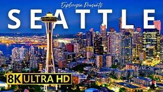 Seattle City, Washington  in 8K 60FPS ULTRA HD Drone Video