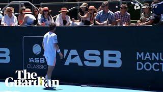 Cameron Norrie accidentally hits spectator with racket in Auckland loss