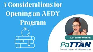 Considerations for new AEDY programs | Popup Practices Season 2