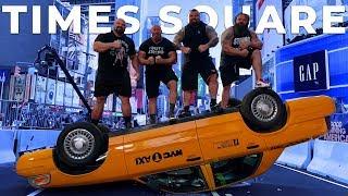 WORLD'S STRONGEST MEN TAKE OVER TIMES SQUARE