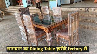 6 Seater Wooden Dining Table in full  teak wood | Luxury Dining table design | Diamond Enterprises