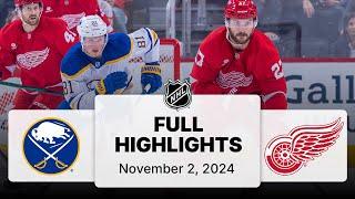 NHL Highlights | Sabres vs. Red Wings - November 2, 2024