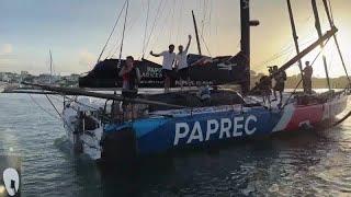 Paprec Arkéa Yoann Richomme and Yann Eliès 2nd IMOCA Across the Finish Line in Transat Jacques Vabre