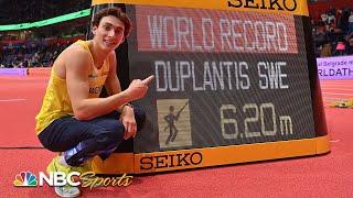 Mondo Duplantis sets another pole vault WORLD RECORD to win world indoor championships | NBC Sports