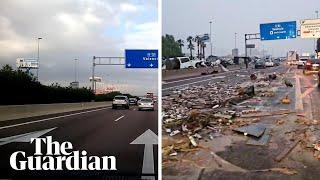 Spanish floods: before and after footage shows the scale of destruction in Valencia